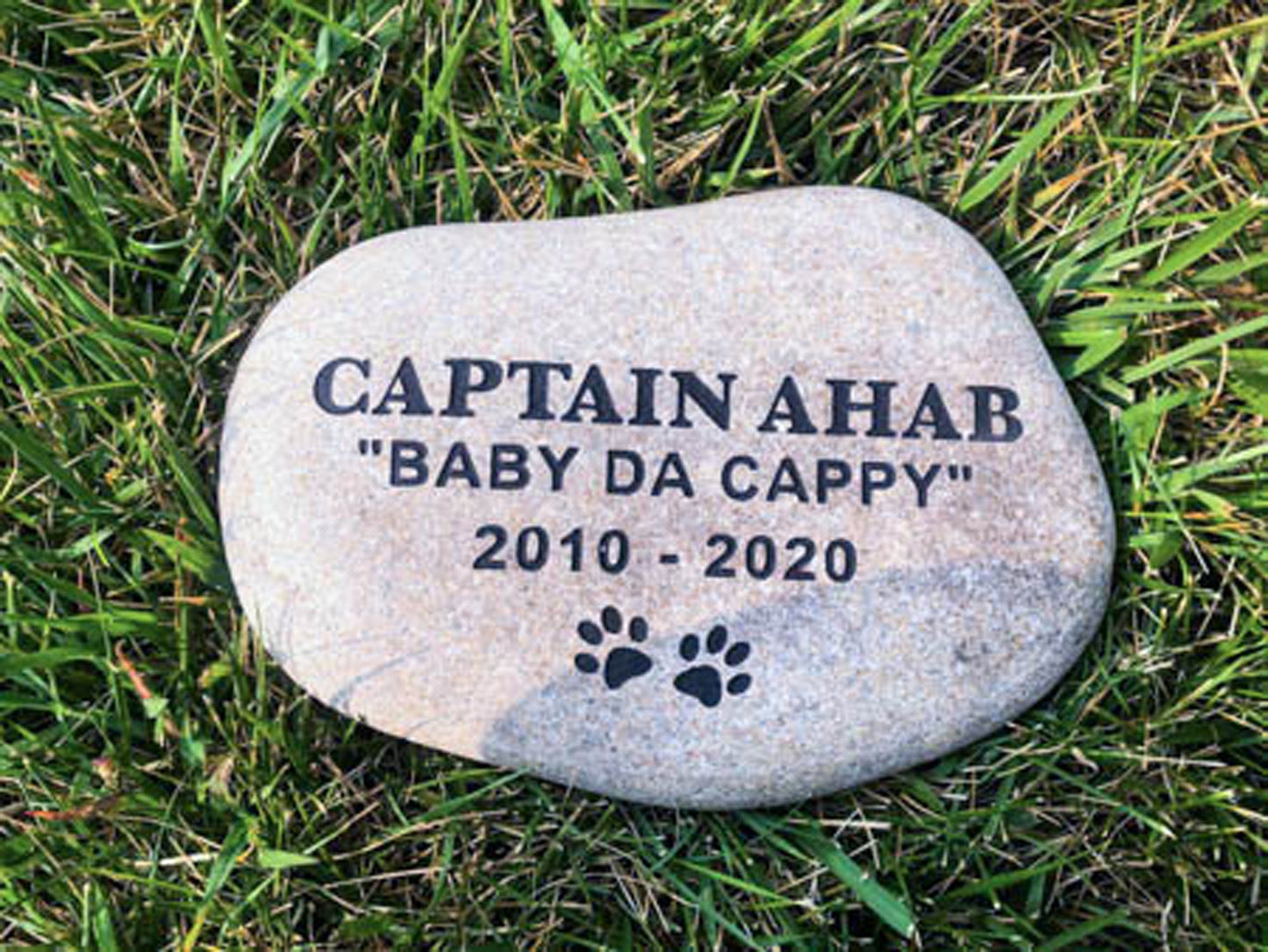 Pet headstone 11"- xl pet memorial - custom engraved - these are real rock - not resin - river rocks perfect for engraving.