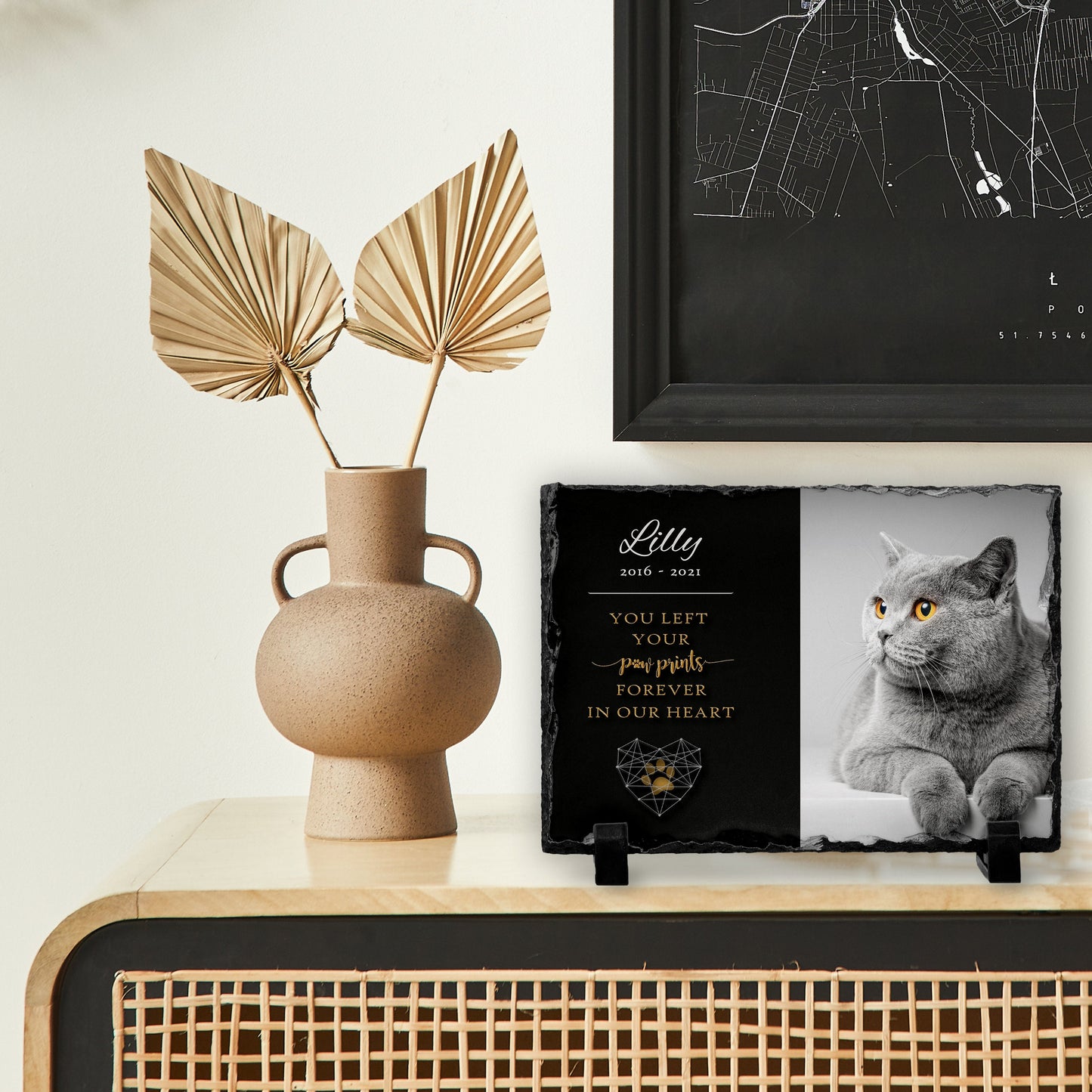 Pet Memorial Stone with Photo, 7 Sizes, 6 Designs | Pet Grave Marker, Pet Headstone | Dog Memorial Stone, Garden Memorial Stone,Weatherproof