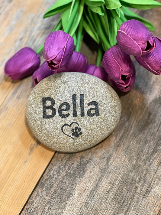 Custom Pet Memorial Stone, garden stone, dog memorial, cat memorial, pet keepsake, pet remembrance gift, animal loss stone, pet grave marker