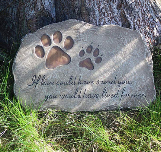 Pet Memorial Stones Dog Memorial Stones, Paw Prints Pet Dog Garden Stones Grave Markers Loss Stones Perfect Pet Dog Memorial Gift Loss Gift