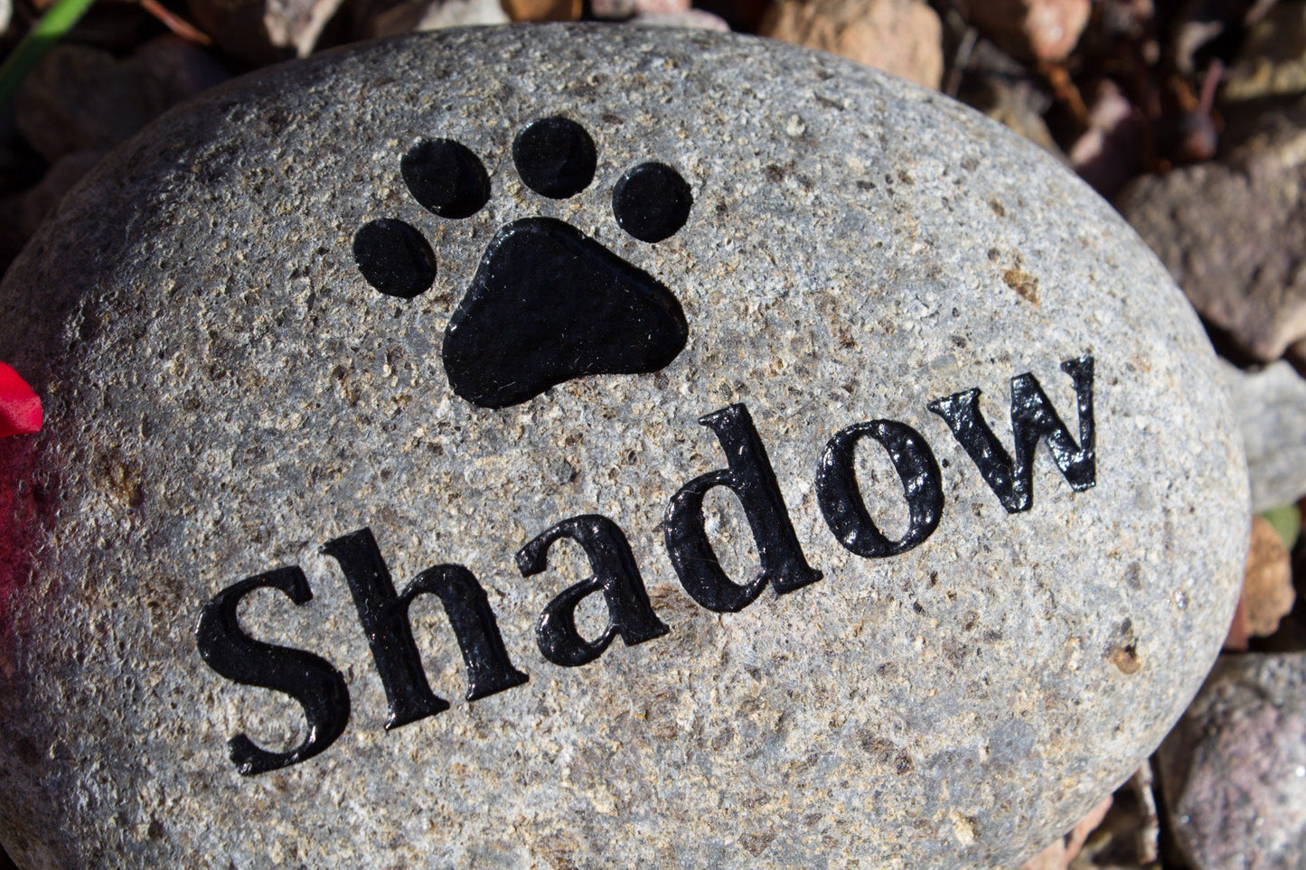 DOG PAW, Pet memorial stone, River stone, Rock, Engraved, Marker, Gift, Personalized, Pet Rock, Free shipping