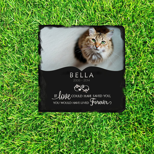 Pet Memorial Stone with Photo, 7 Sizes, 6 Designs | Pet Grave Marker, Pet Headstone | Dog Memorial Stone, Garden Memorial Stone,Weatherproof
