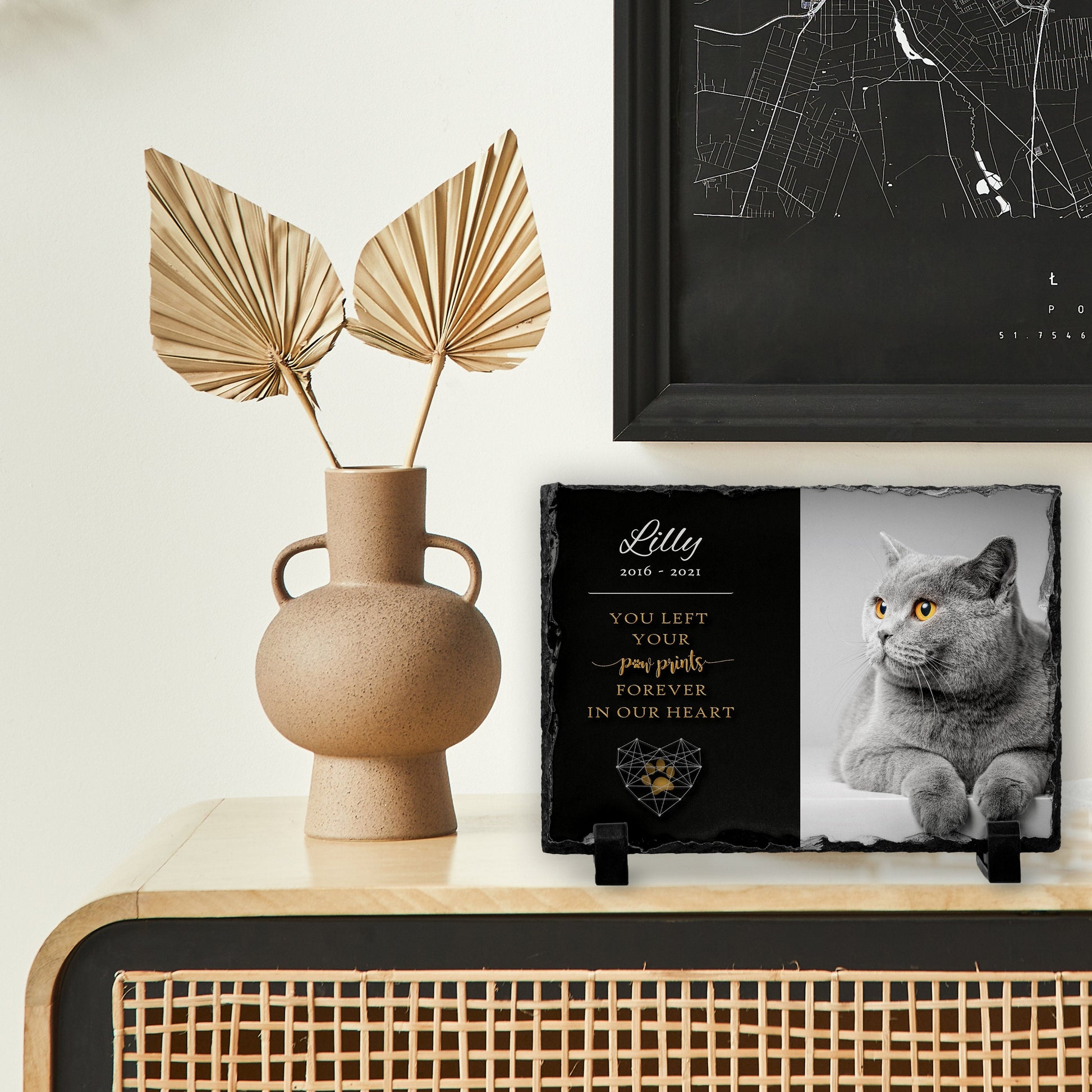 Pet Memorial Stone with Photo, 7 Sizes, 6 Designs | Pet Grave Marker, Pet Headstone | Dog Memorial Stone, Garden Memorial Stone,Weatherproof