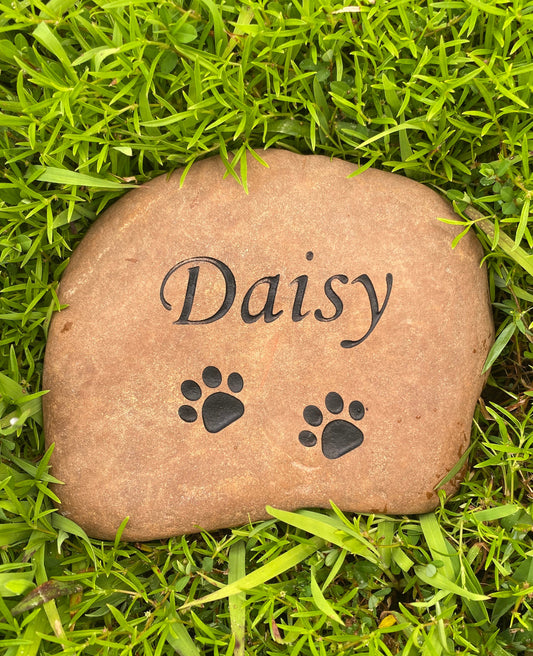 Pet Memorial Stone River Rock | Cat or Dog, Pet Lover Memorial Gift | Dog Memorial Stone Marker | Pet Headstone