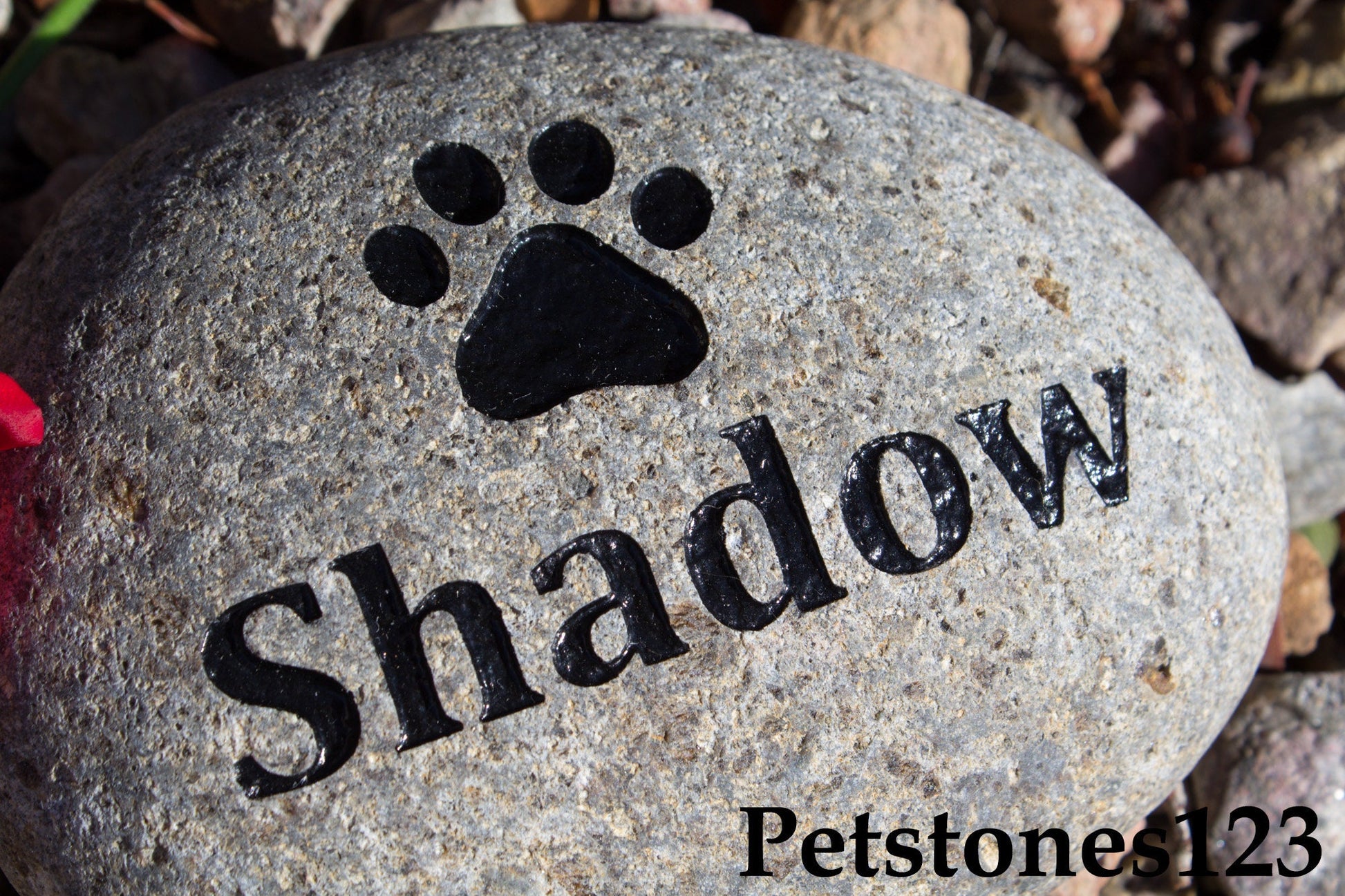 DOG PAW, Pet memorial stone, River stone, Rock, Engraved, Marker, Gift, Personalized, Pet Rock, Free shipping