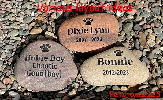 DOG PAW, Pet memorial stone, River stone, Rock, Engraved, Marker, Gift, Personalized, Pet Rock, Free shipping