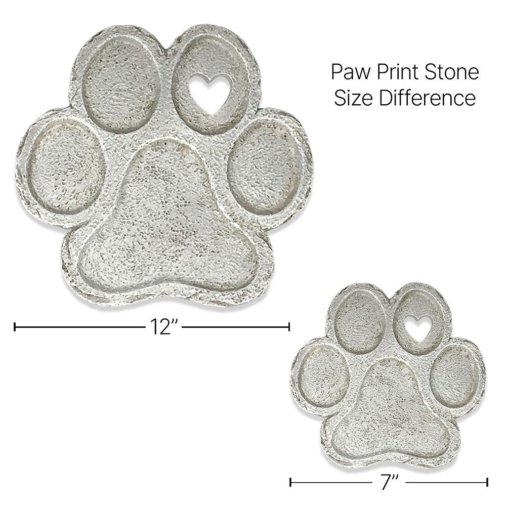 Engraved Paw Prints on Our Hearts Paw Print Shaped Personalized Pet Memorial Garden Stone, dog grave marker, custom, dog memorial stone