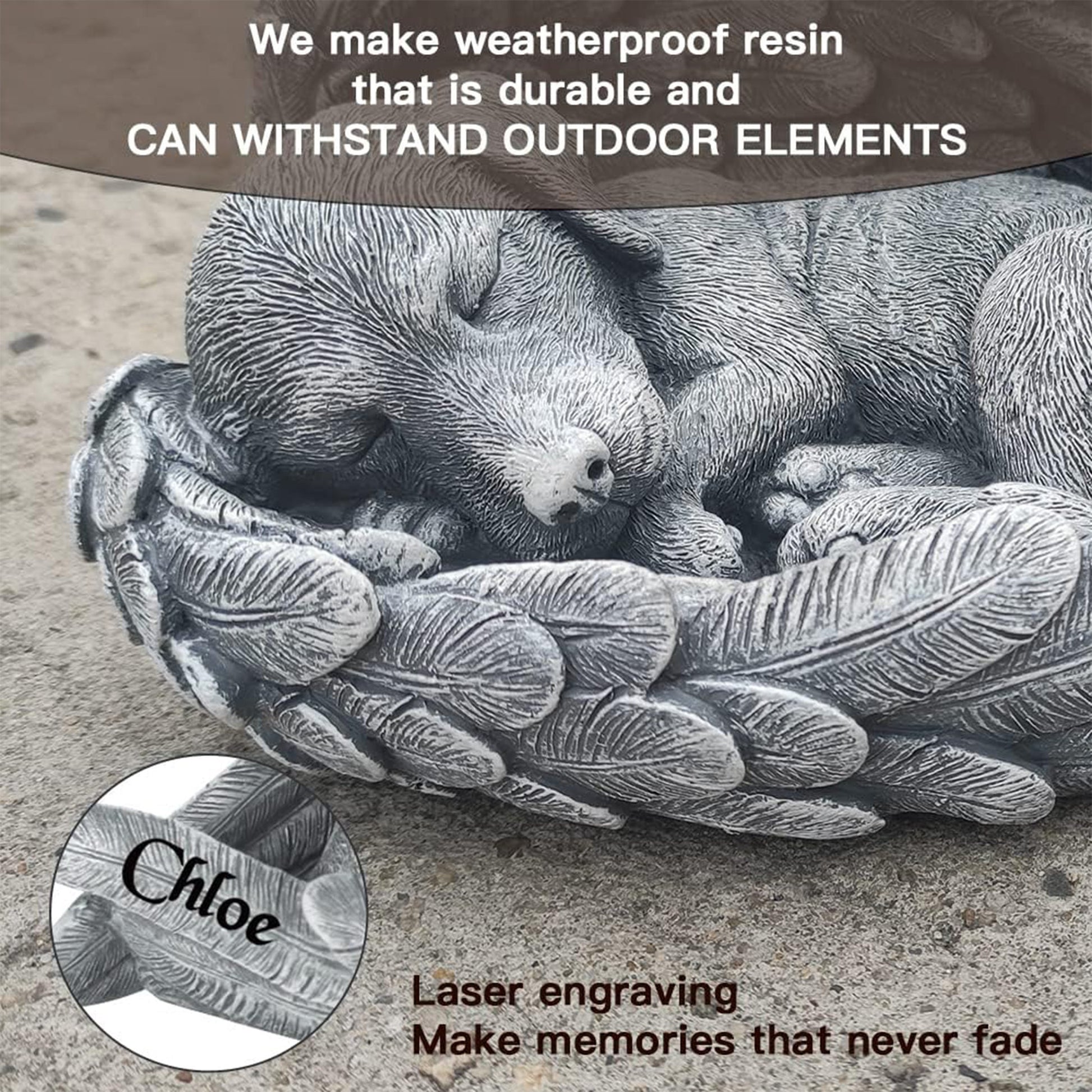 Personalized Angel Dog Memorial Stone, Loss of Dog Memorial Gift, Angel Dog Grave Markers with Name, Dog Headstone Tombstones Garden Stone