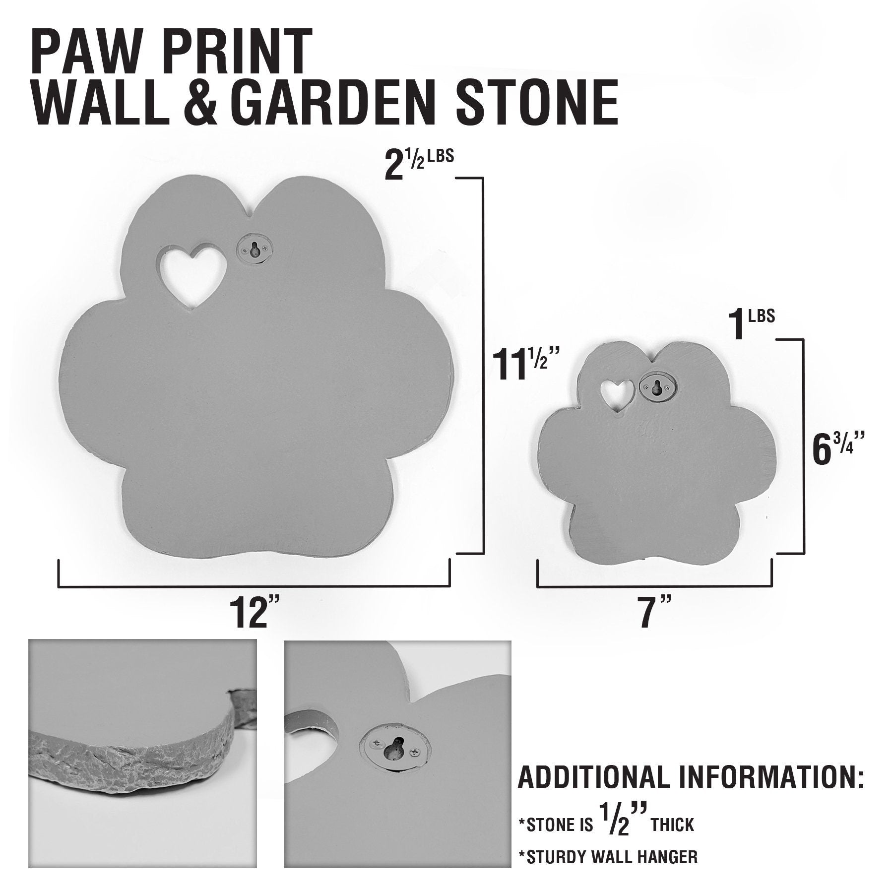 Engraved Paw Prints on Our Hearts Paw Print Shaped Personalized Pet Memorial Garden Stone Gift, Dog Grave Marker, Dog Passing Away Gift