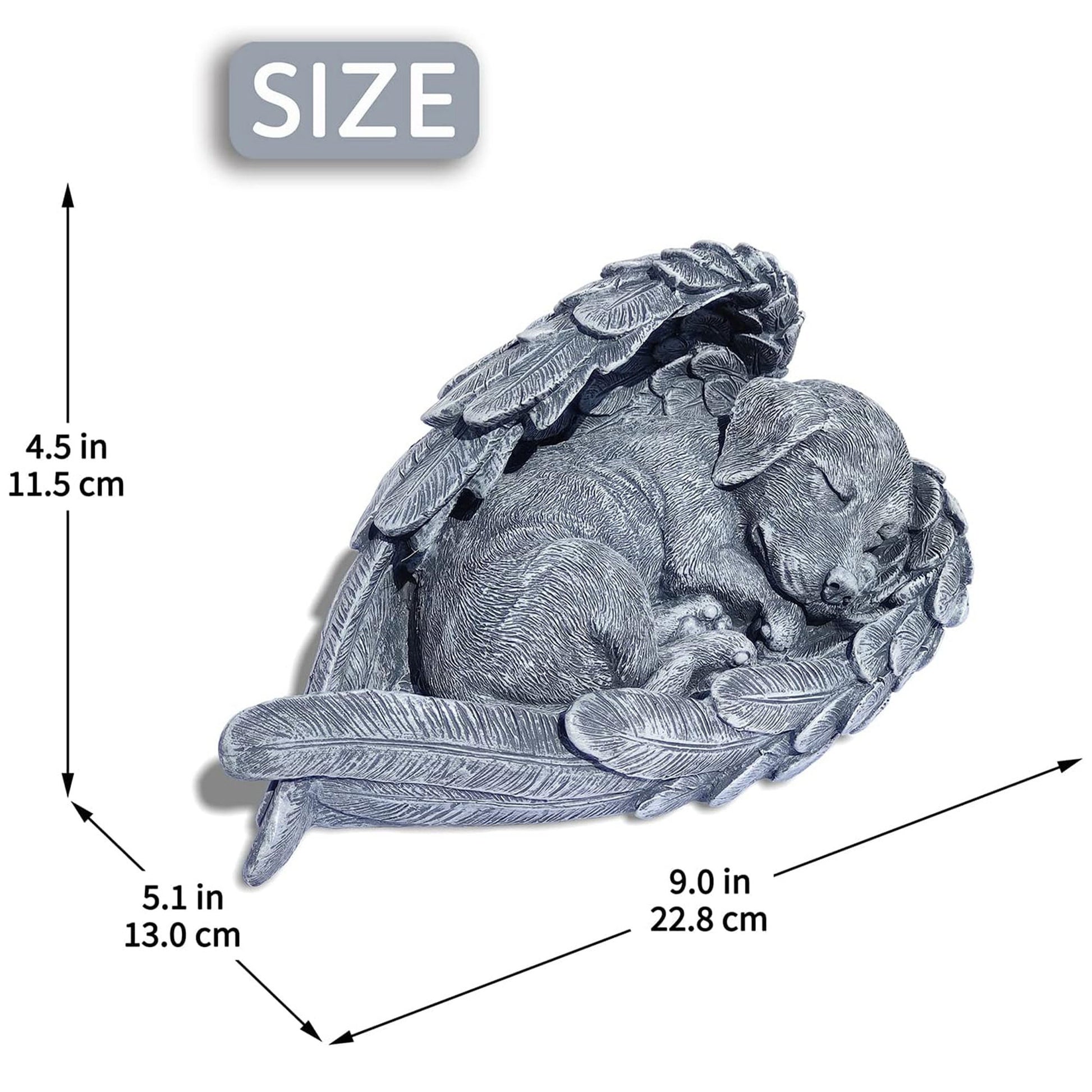 Personalized Angel Dog Memorial Stone, Loss of Dog Memorial Gift, Angel Dog Grave Markers with Name, Dog Headstone Tombstones Garden Stone