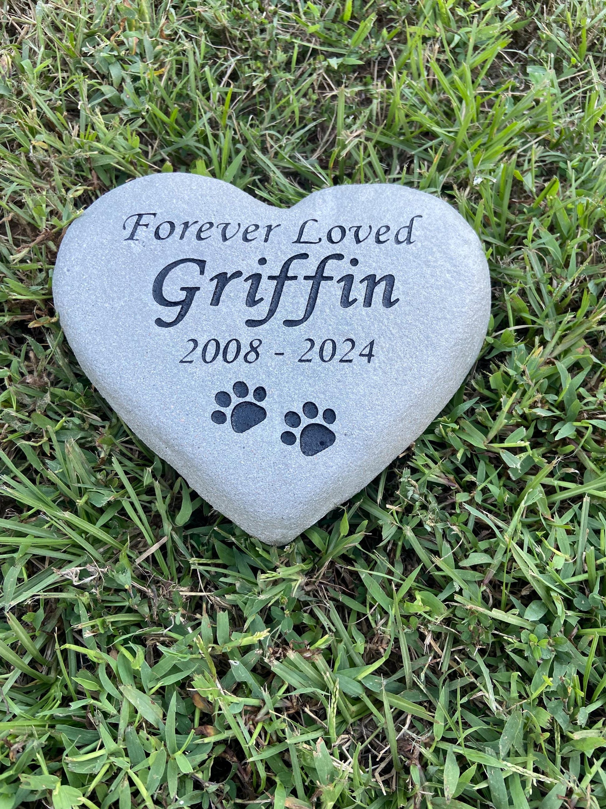 Heart Rock Memorial Pet Loss Gift