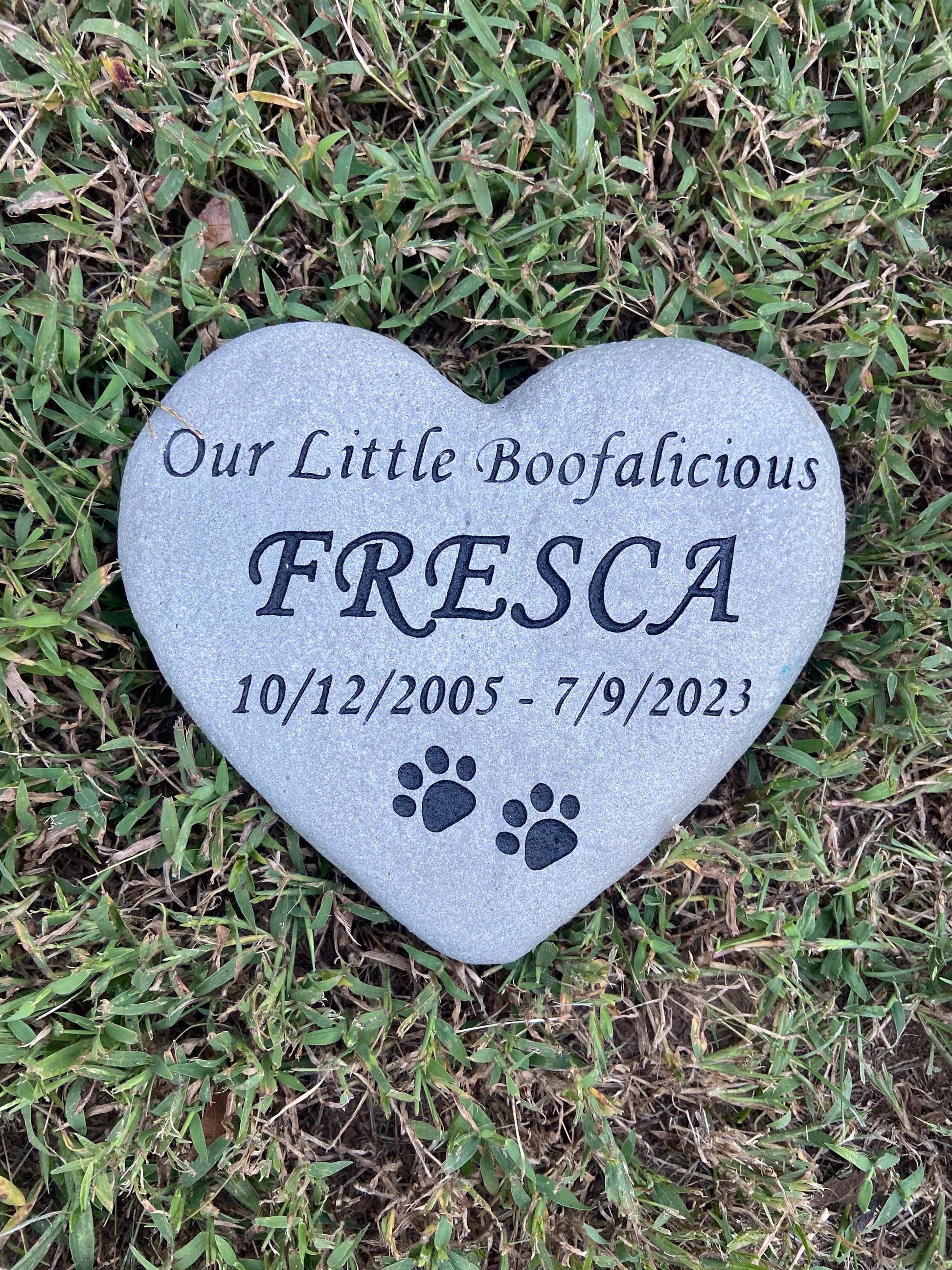 Heart Rock Memorial Pet Loss Gift