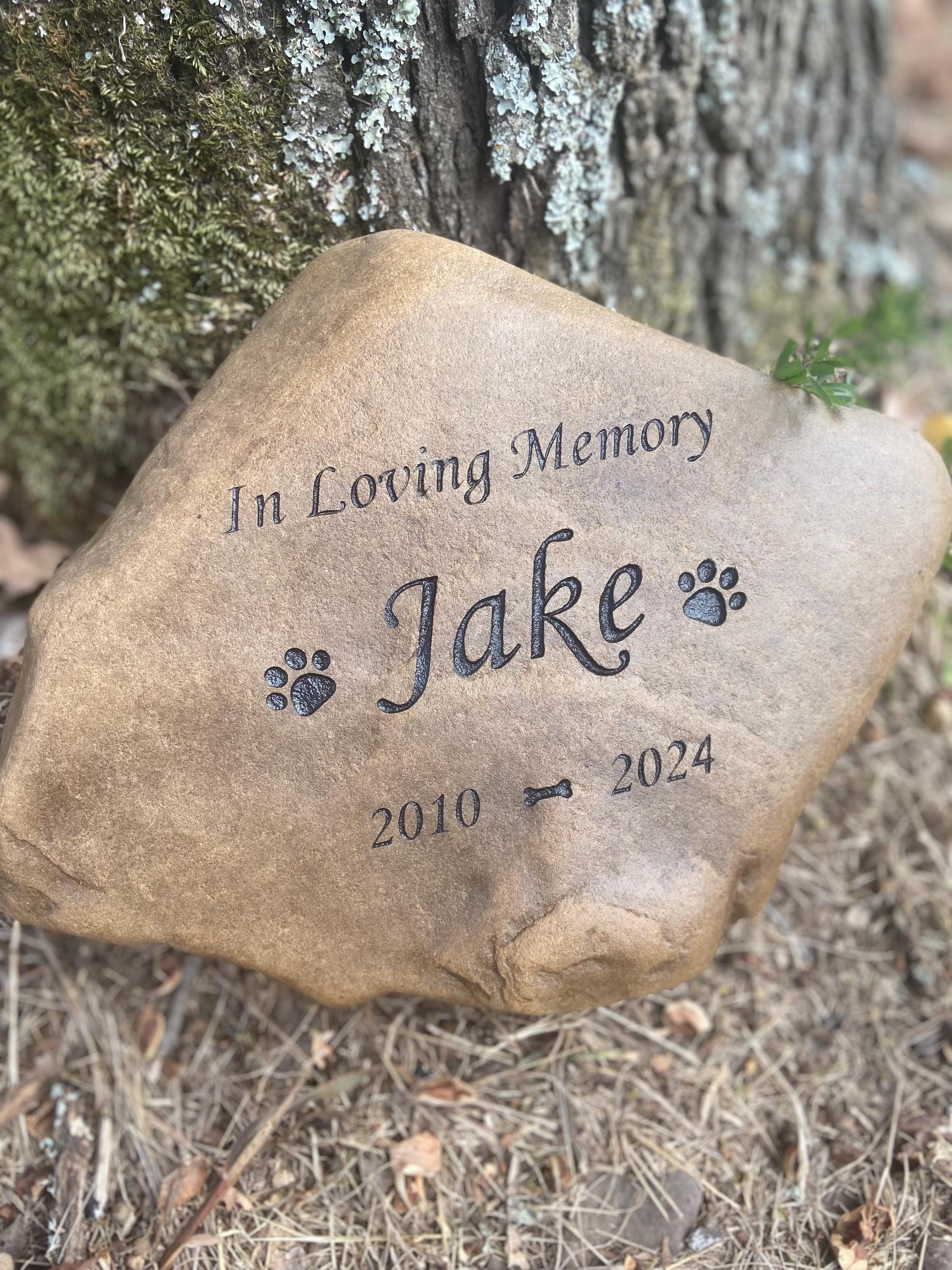 Pet Memorial Stone River Rock | Cat or Dog, Pet Lover Memorial Gift | Dog Memorial Stone Marker | Pet Headstone