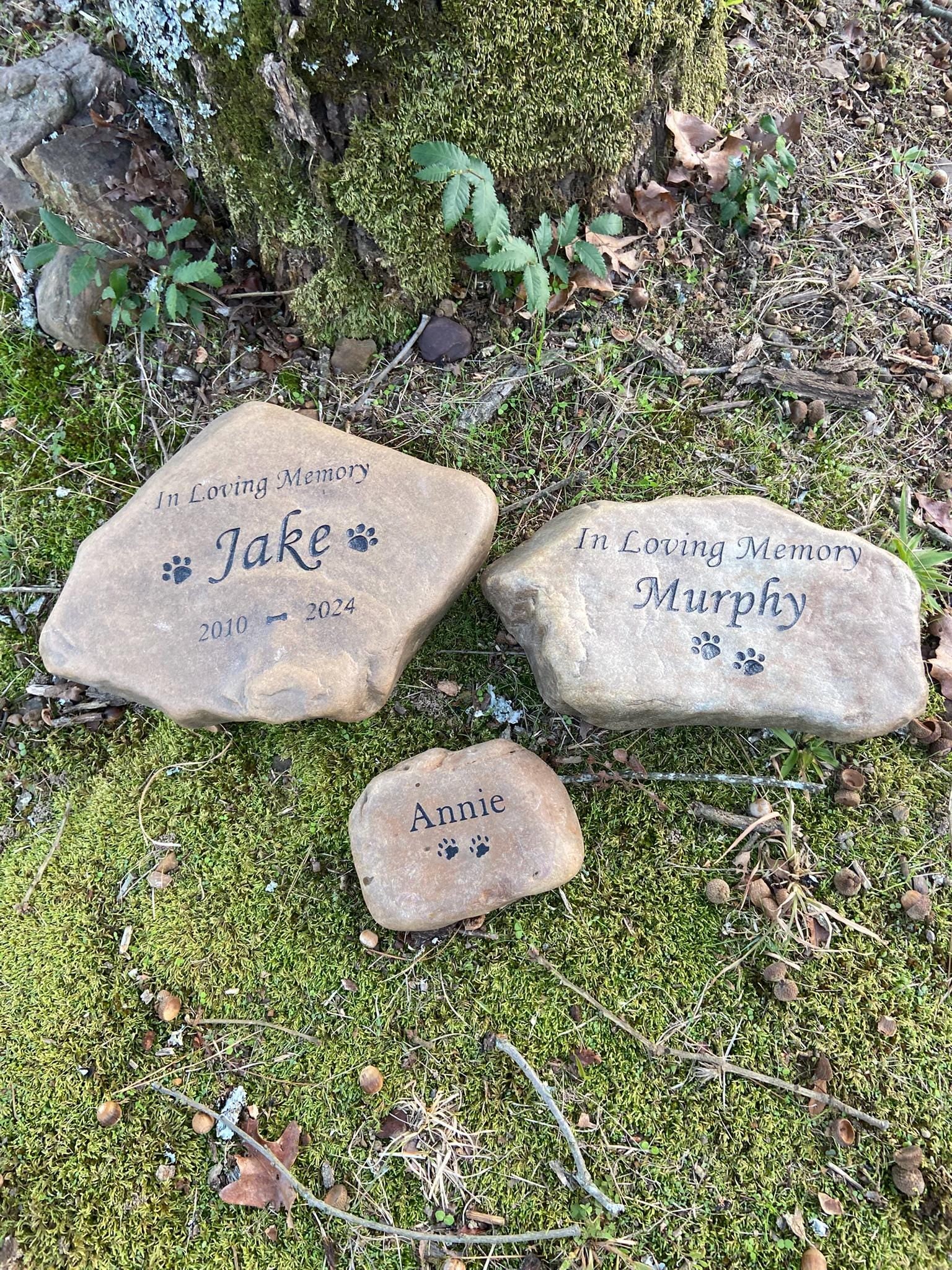 Pet Memorial Stone River Rock | Cat or Dog, Pet Lover Memorial Gift | Dog Memorial Stone Marker | Pet Headstone