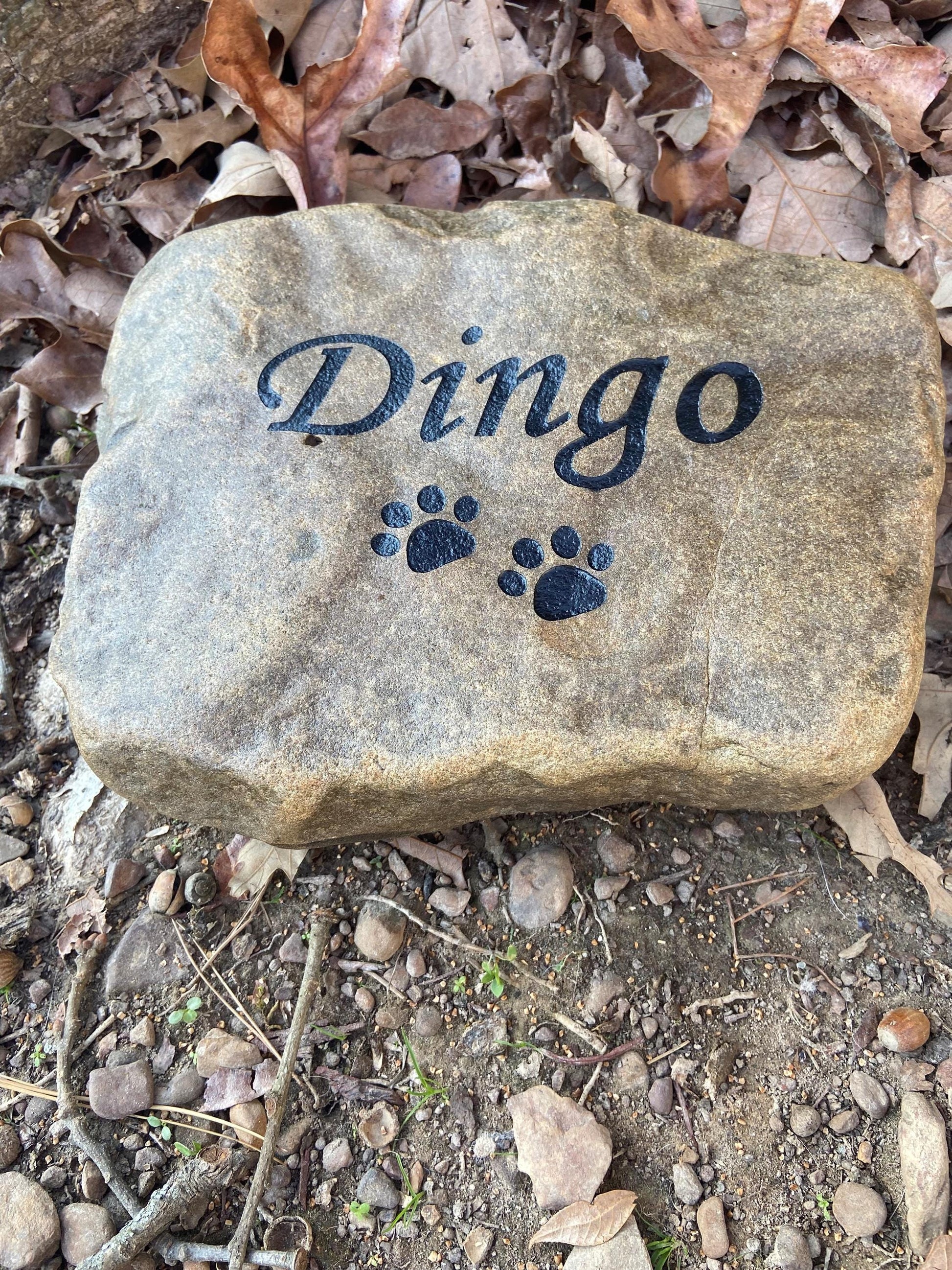 Pet Memorial Stone River Rock | Cat or Dog, Pet Lover Memorial Gift | Dog Memorial Stone Marker | Pet Headstone