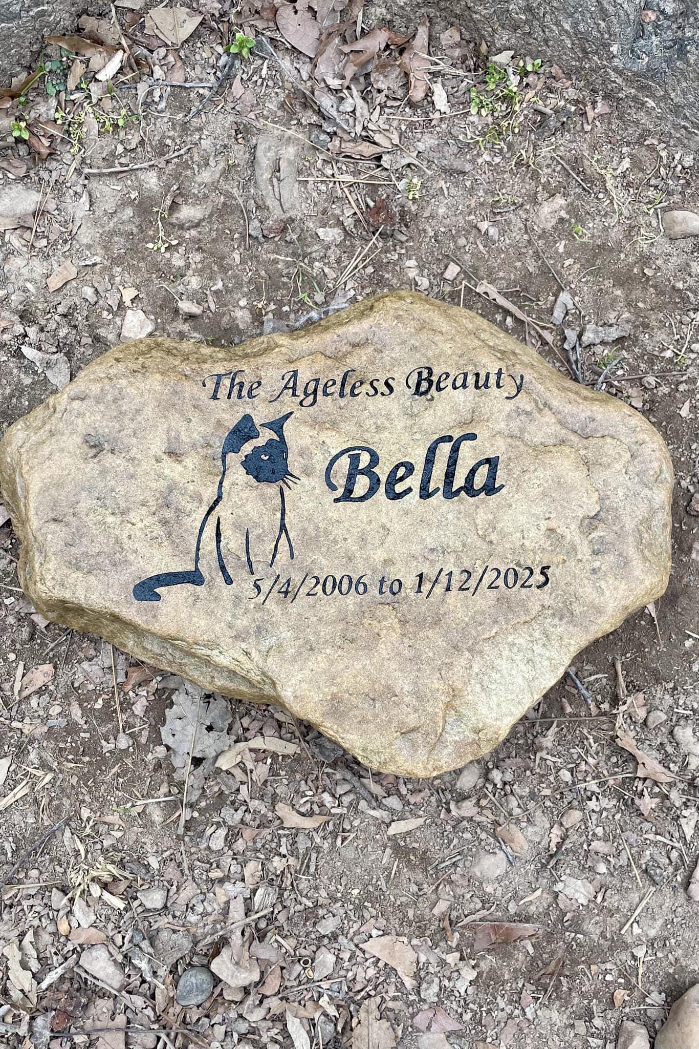 Pet Memorial Stone River Rock | Cat or Dog, Pet Lover Memorial Gift | Dog Memorial Stone Marker | Pet Headstone