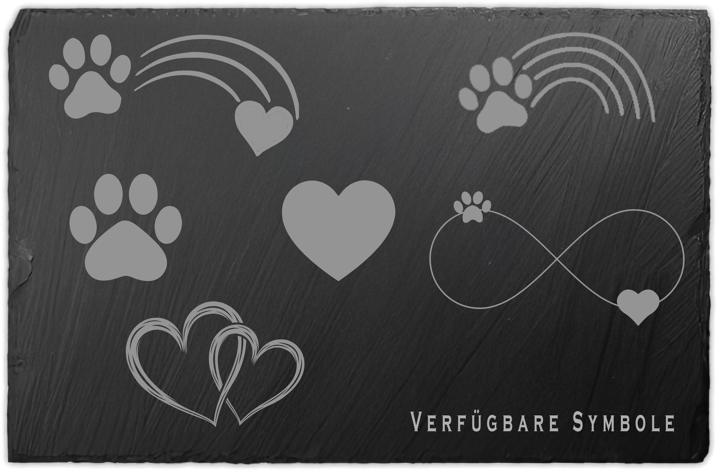 Personalized pet memorial stone with photo and text – slate tombstone, individual pet memorial plaque, rainbow bridge