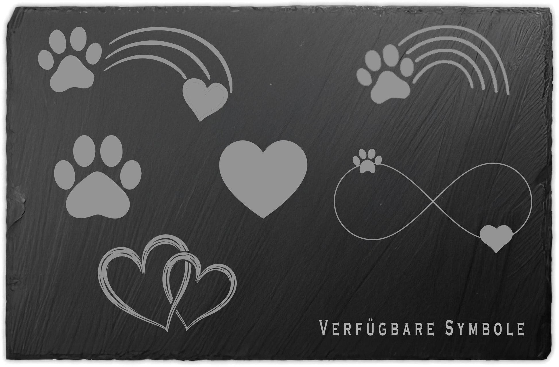 Personalized pet memorial stone with photo and text – slate tombstone, individual pet memorial plaque, rainbow bridge