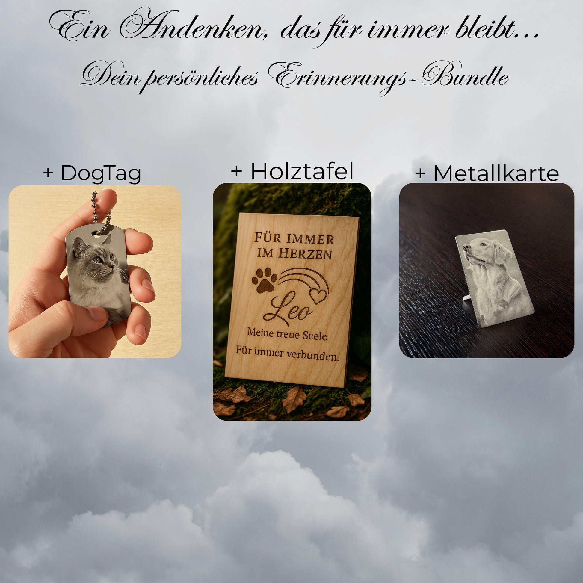 Personalized pet memorial stone with photo and text – slate tombstone, individual pet memorial plaque, rainbow bridge